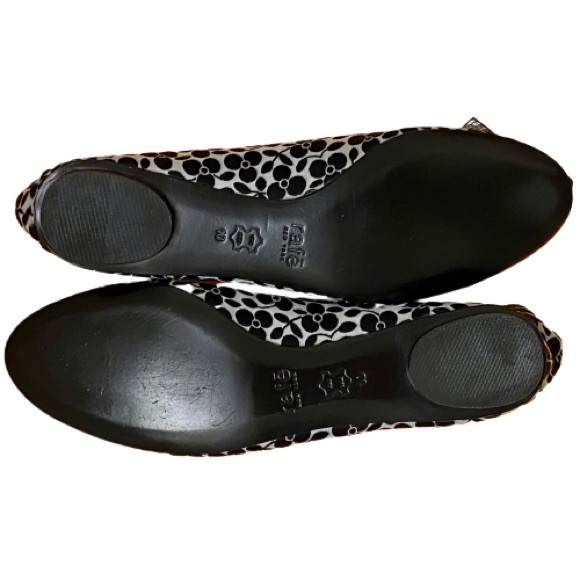 Women’s Kitten Heel Flats Leather and Fabric Shoes size 10 - Picture 7 of 8